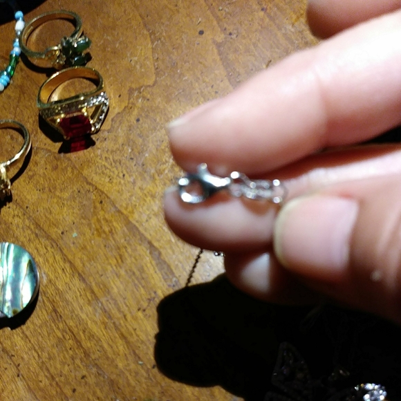 Nwot sterling silver CZ butterfly set marked 925 - Picture 8 of 11